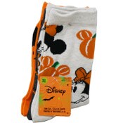 Wholesale - 3pk WOMEN MINNIE MOUSE PUMPKIN CREW SOCKS SIZE 9-11 C/P 60, UPC: 300702413017